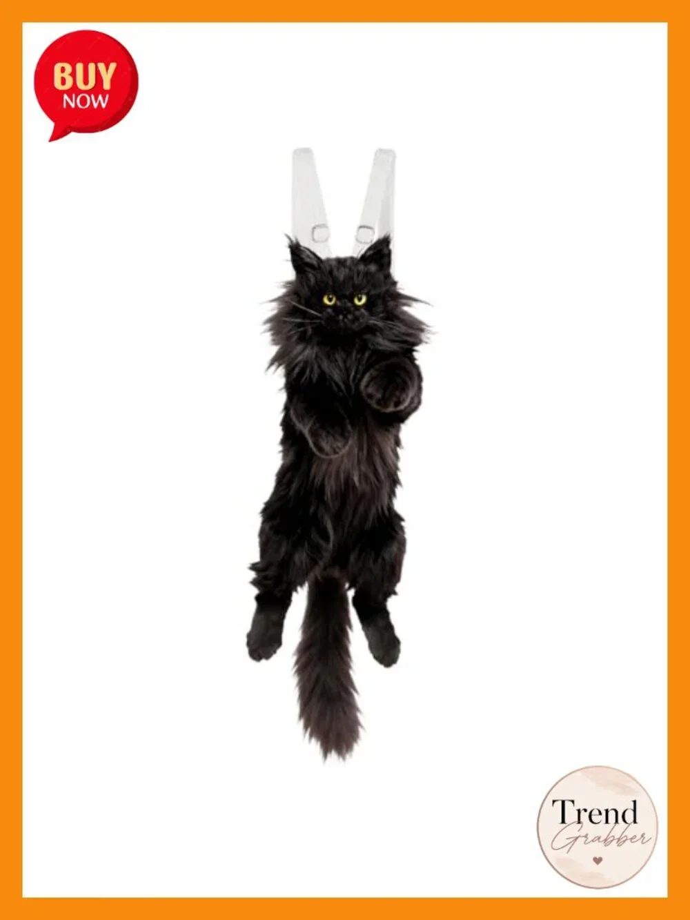 Realistic Maine Coon Cat Backpack - Plush Cat Purse with Adjustable Straps